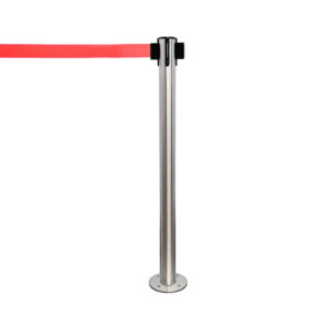 De TENDIFLEX® afzetpaal met vaste voet nikkel