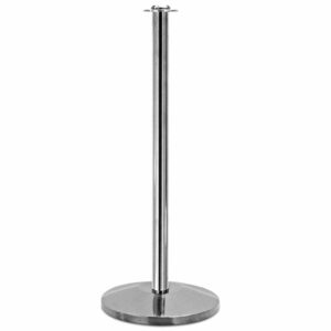 Theaterpaal chrome met velours koord.
