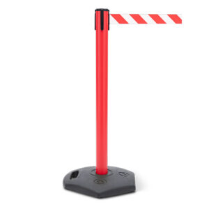 Polibar afzetpaal kunststof rood